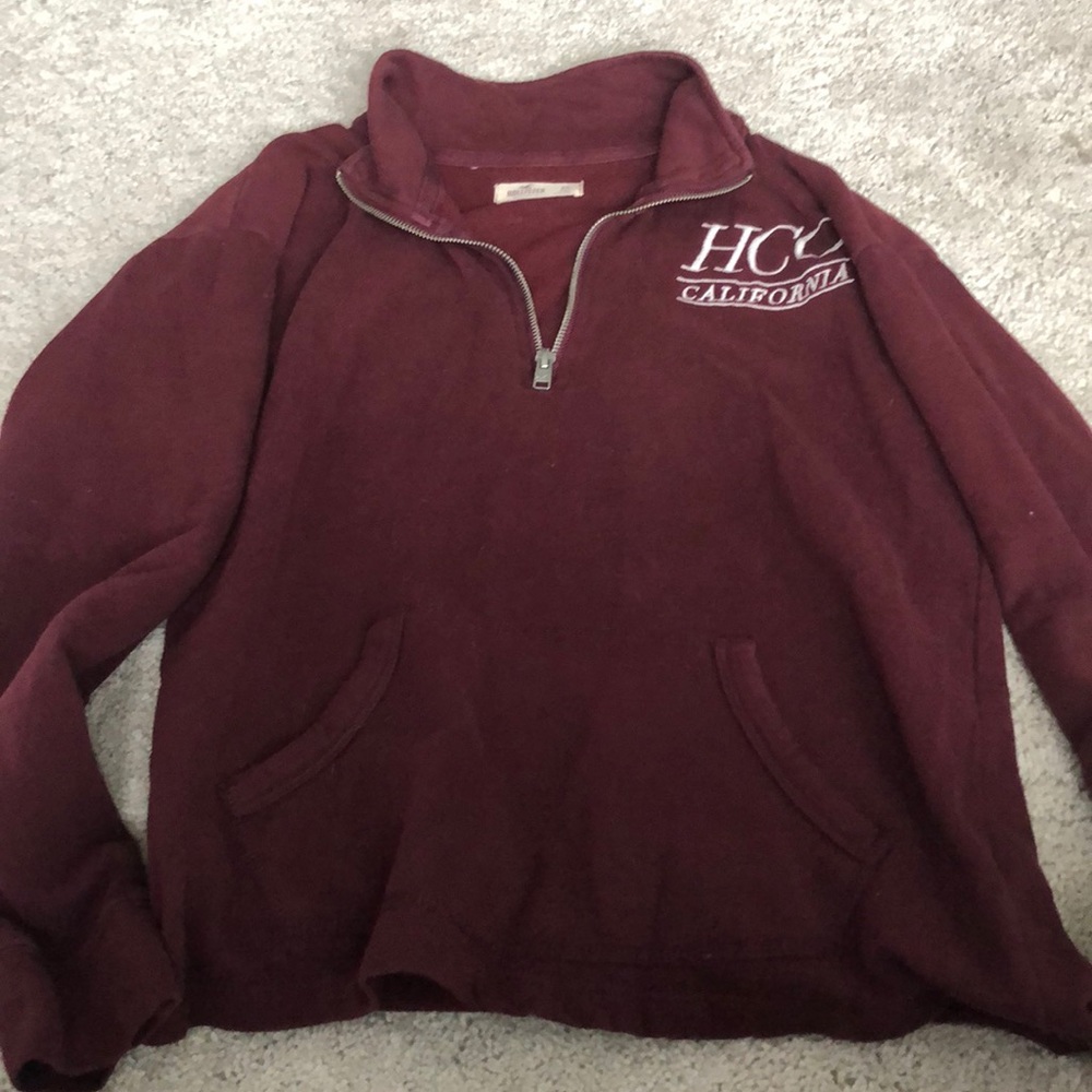 Hollister quarter zip sweatshirt